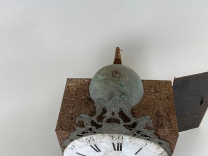Metal and brass comtoise movement with eagle...