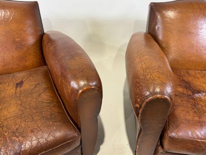 Pair of brown leather 