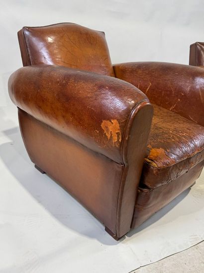 Pair of brown leather 
