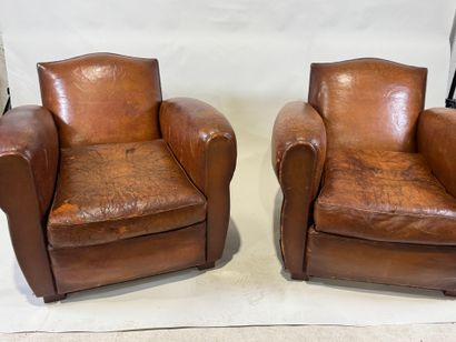 Pair of brown leather 