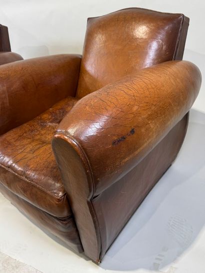 Pair of brown leather 