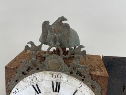 Metal and brass comtoise movement with eagle...