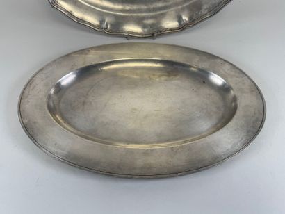CHRISTOFLE.
Two oval shaped dishes decorated...