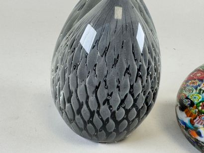 Sulfide ball or paperweight in colored glass...