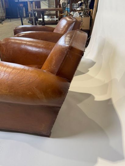 Pair of brown leather 