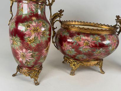 KELLER et GUERIN.
Garniture de cheminée en...