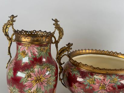 KELLER et GUERIN.
Garniture de cheminée en...
