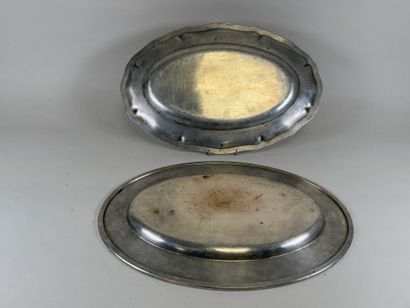 CHRISTOFLE.
Two oval shaped dishes decorated...