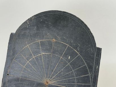 Rectangular sundial with engraved slate bezel,...