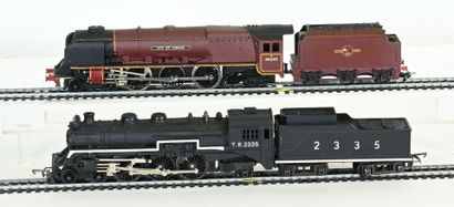 Dublo, Tri-ang, Ho, two steam locomotives...