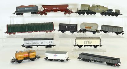 JOUEF, ELECTROTREN, HORNBY, Ho; 12 wagons...