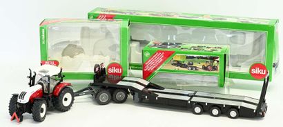 SIKU, 1/32, 3 metal and plastic farm implements,...