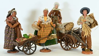 Santons de Provence corps et tête en terre...
