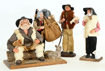 Santons de Provence corps et tête en terre...