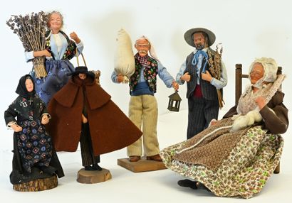 Santons de Provence corps et tête en terre...
