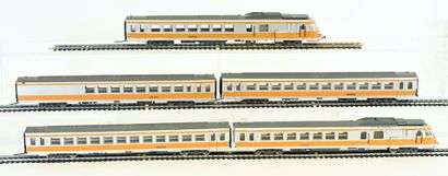 JOUEF, Ho, rame turbo train de la SNCF, dépôt...