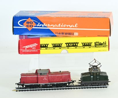 FLEISCHMANN, ROCO, Ho, 2 locomotives, operation...
