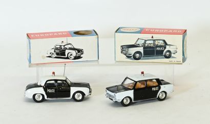 CIJ Europarc, 2 Police cars in 1/43rd scale,...