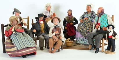 Santons de Provence corps et tête en terre...