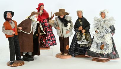 Santons de Provence corps et tête en terre...