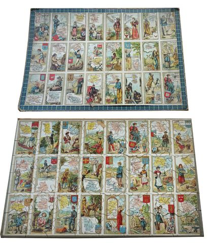 Puzzles début du XXème illustrant les différentes...