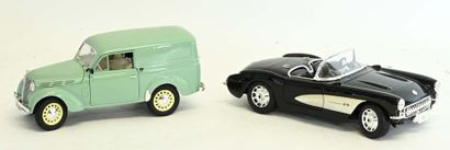 SOLIDO, Maisto, 2 voitures au 1/18ème complètes,...