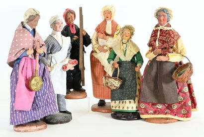 Santons de Provence corps et tête en terre...