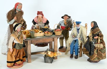 Santons de Provence corps et tête en terre...