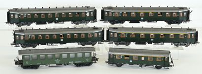 FLEISCHMANN, ROCO, Ho, 6 DB passenger cars,...