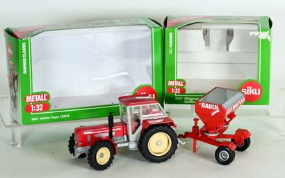 SIKU, 1/32, 2 metal and plastic farm implements,...