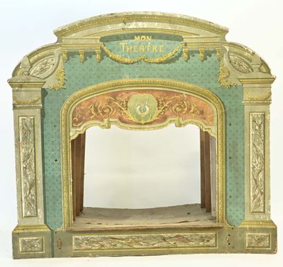 Scène de théâtre jouet E. Saussine vers 1900,...