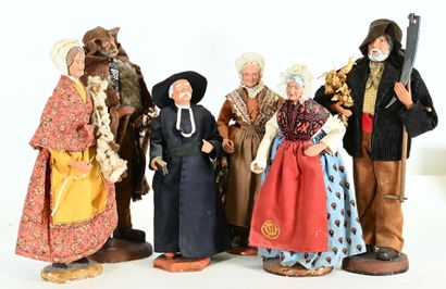 Santons de Provence corps et tête en terre...