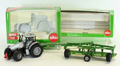 SIKU, 1/32, 2 metal and plastic farm implements,...