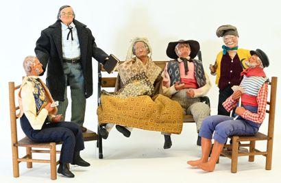 Santons de Provence corps et tête en terre...