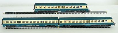 FLEISCHMANN, Ho, 3-car train complete with...
