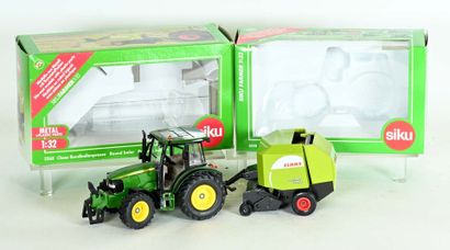 SIKU, 1/32, 2 metal and plastic farm implements,...