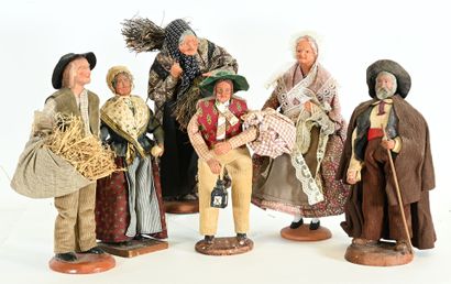 Santons de Provence corps et tête en terre...