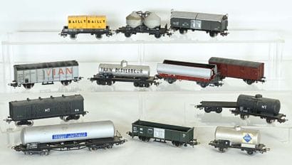 JOUEF, LIMA, HORNBY, LILIPUT, Ho, 13 wagons...