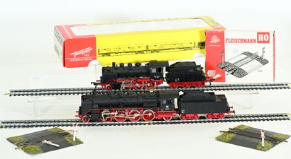 FLEISCHMANN, RIVAROSSI, Ho, two steam locomotives,...
