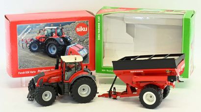SIKU, 1/32, 2 metal and plastic farm implements,...
