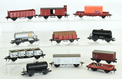 FLEISCHMANN, LILIPUT, KLEINBAHN, Ho,11 freight...