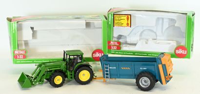 SIKU, 1/32, 2 metal and plastic farm implements,...