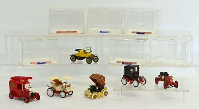 Six metal and plastic vehicles from the Ancêtres...