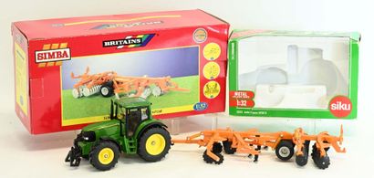 SIKU, BRITAINS au 1/32ème, 2 matériels agricoles...