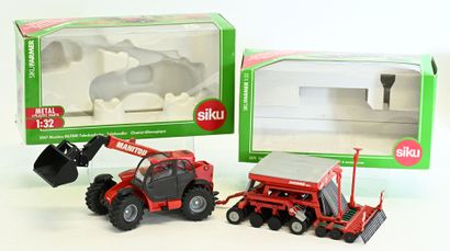 SIKU, 1/32nd, 2 metal and plastic farm implements,...