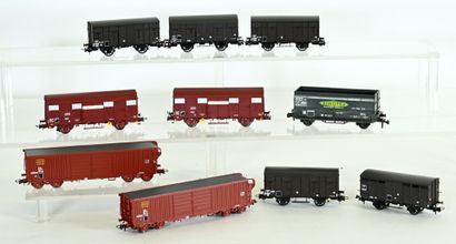 REE, ELECTROTREN, HORNBY, Ho 10 freight cars,...