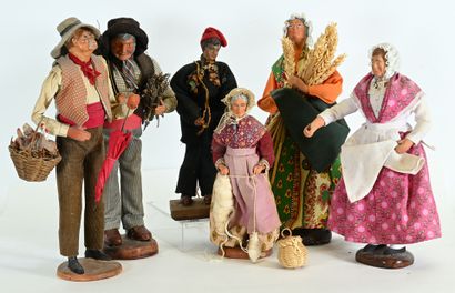 Santons de Provence corps et tête en terre...