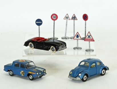 DINKY TOYS, France and England: 3 incomplete...