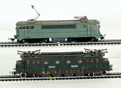 JOUEF, HORNBY Ho, two SNCF electric locomotives,...