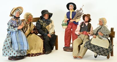 Santons de Provence corps et tête en terre...